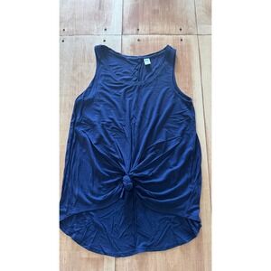 Old Navy Luxe Navy Blue Front Knot Tank Top Scoop Neck Sleeveless‎ Small